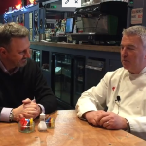 Mick Collins from the Chocolate Lounge talks business with Andreas Coach ActionCOACH based in Portsmouth