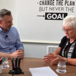 Lorna Jackson fro Advanced and Get Noticed talking business with Andreas Nest ActionCOACH based in Portsmouth