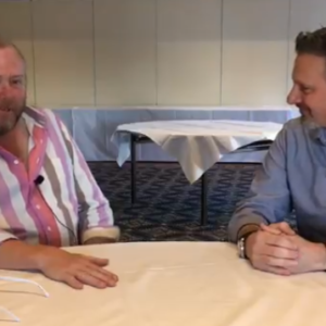 Will Harvey from Loose Marbles talking business with Andreas Nest ActionCOACH based in Portsmouth